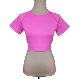 Hot Pink Stretchy Medium Crop Top
